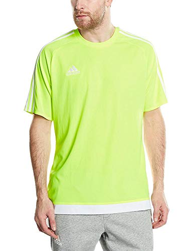 adidas Estro 15 JSY - Camiseta para hombre, color lima / blanco, talla 140