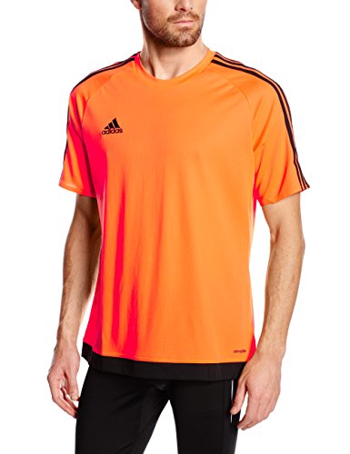 adidas Estro 15 JSY - Camiseta para hombre, color naranja/negro, talla S