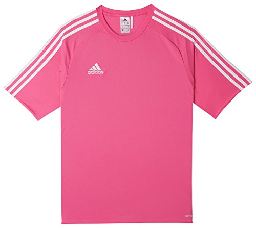 adidas Estro 15 JSY - Camiseta para hombre, color rosa solar/blanco, talla L