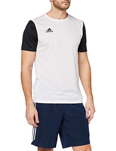 adidas ESTRO 19 JSY Camiseta de Manga Corta, Niños, White, L