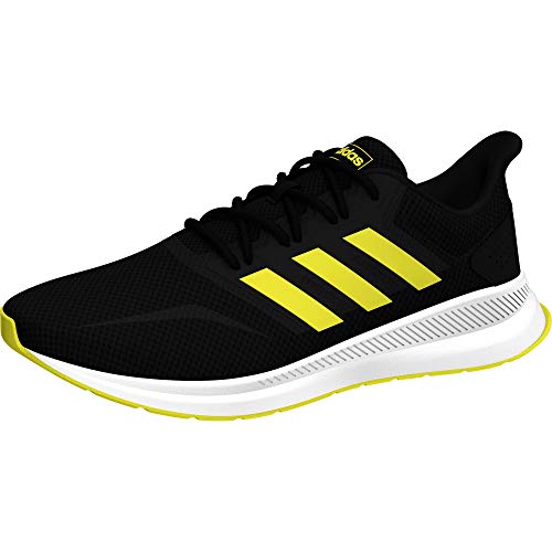 Adidas Falcon Zapatillas de Running Hombre, Negro (Core Black/Shock Yellow/Ftwr White Core Black/Shock Yellow/Ftwr White), 44 EU