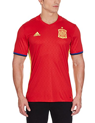 adidas Fef H JSY Camiseta Selección de España 1ª Equipacion 2015-2016, Hombre, Rojo/Amarillo/Azul, XS