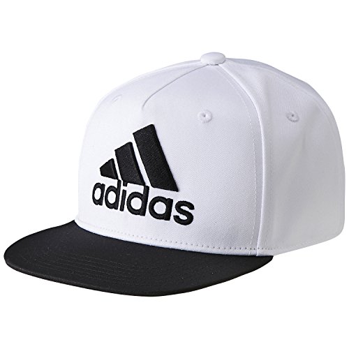 adidas Flat Cap - Gorra Unisex, Color Blanco/Negro, Talla OSFM