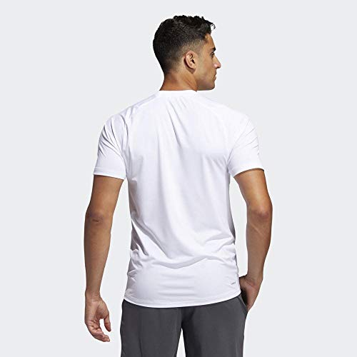 adidas Freelift 3-Stripes tee Camiseta de Manga Corta, Hombre, Blanco (White), S