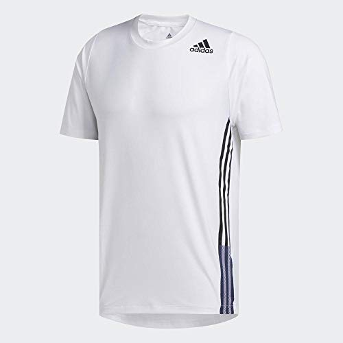 adidas Freelift 3-Stripes tee Camiseta de Manga Corta, Hombre, Blanco (White), S