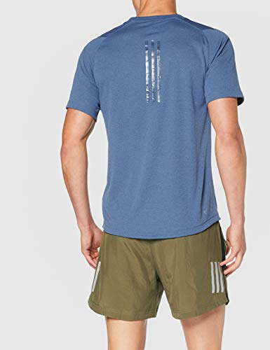 adidas FreeLift Climachill 3-Stripes tee Men Camiseta de Manga Corta, Hombre, Azul (Tech Ink), L