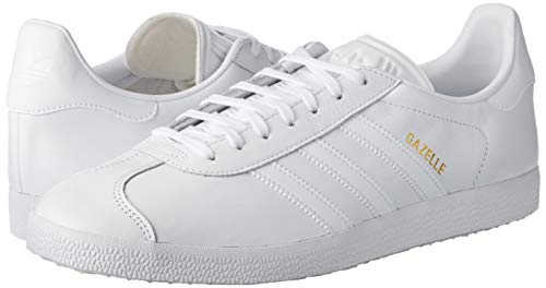 adidas Gazelle, Zapatillas de deporte Unisex Adulto, Blanco (Ftwr White/Ftwr White/Gold Metallic), 37 1/3 EU