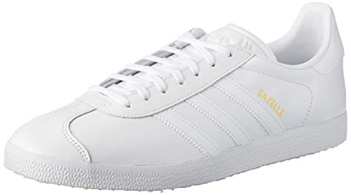 adidas Gazelle, Zapatillas de deporte Unisex Adulto, Blanco (Ftwr White/Ftwr White/Gold Metallic), 37 1/3 EU