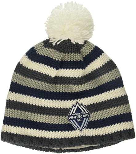 adidas Gorro con pompón para Hombre, Hombre, KY55Z MTC, White/Navy/Grey, Talla única