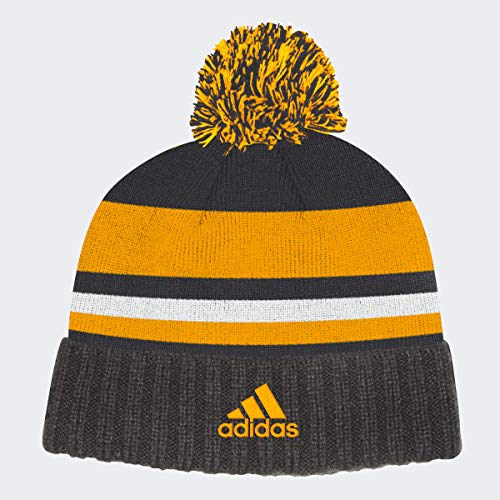 Adidas - Gorro de punto con pompón, diseño de pingüinos de Pittsburgh