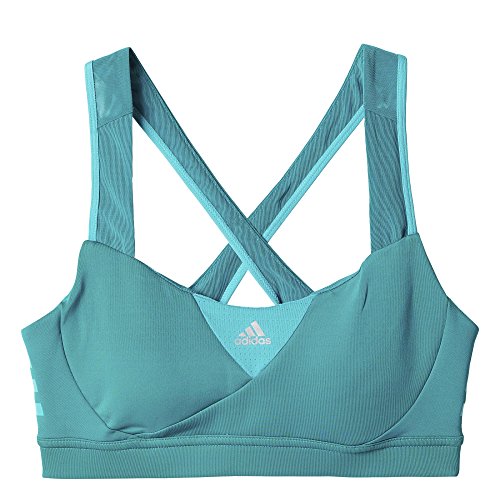 adidas GT Sn Bra Camiseta, Mujer, Verde/Blanco-(Eqtver/Verimp), 2XS