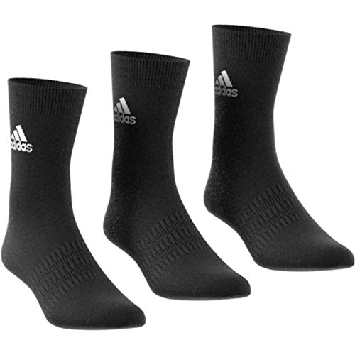 adidas Light Crew 3PP Calcetines, Unisex Adulto, Black/Black/Black, S