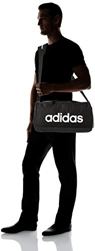 Adidas Lin Duffle S Gym Bag, Unisex Adulto, Black/Black/White, NS