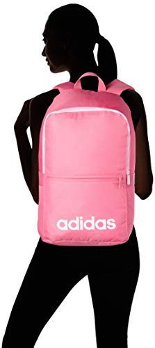 adidas Linear Classic Daily, Mochila, Rosa (Rose (Pink/Grey/True Pink)), 16x28x46 cm (W x H x L)