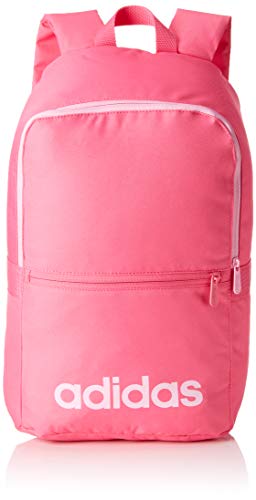 adidas Linear Classic Daily, Mochila, Rosa (Rose (Pink/Grey/True Pink)), 16x28x46 cm (W x H x L)