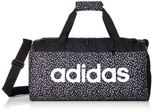 adidas Linear Duffel Bag Womens Graphic S Bags, Hombre, Negro/Blanco, NS