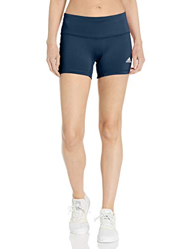 adidas - Mallas Cortas de 4 Pulgadas para Mujer, Mujer, Ajustado, F1748W007, Azul Marino, Extra-Small