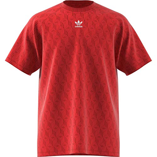 adidas Mono Jersey Pol T-Shirt, Hombre, Lush Red/White, M