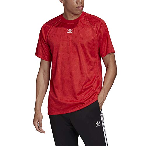 adidas Mono Jersey Pol T-Shirt, Hombre, Lush Red/White, M