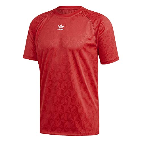 adidas Mono Jersey Pol T-Shirt, Hombre, Lush Red/White, M