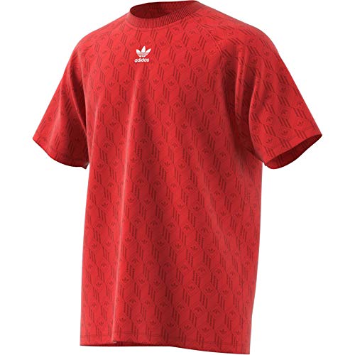 adidas Mono Jersey Pol T-Shirt, Hombre, Lush Red/White, M