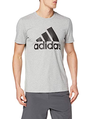 adidas Most Haves Badge of Sports TS M Camiseta, Hombre, Gris (Medium Grey Heather/Black), 2XL