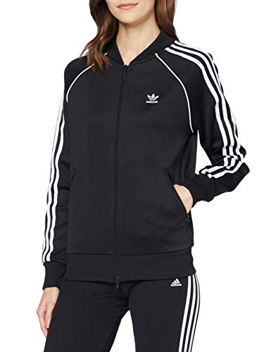 adidas Originals SST W Chaqueta con Cremallera, Mujer, Negro (Black/White), 38