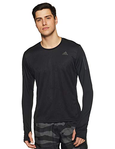 adidas Own The Run LS Camiseta de Manga Larga, Hombre, Black, M