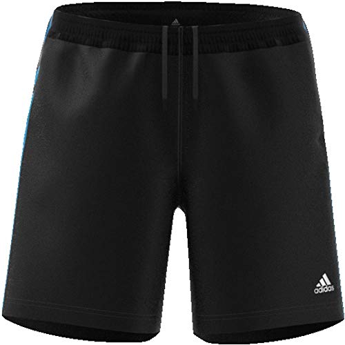 adidas Own The Run Pantalón Corto, Hombre, Negro (Black/Shock Cyan), S-13cm