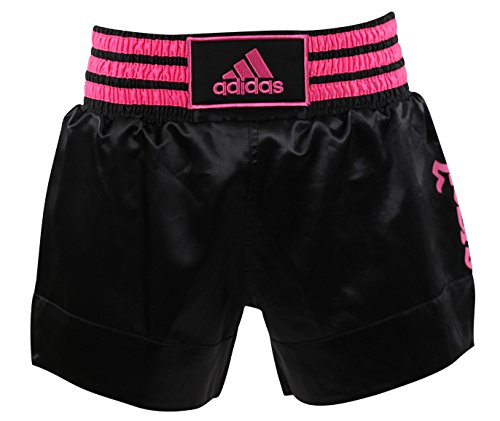 Adidas Pantalones cortos de boxeo tailandés - blanco y negro Large