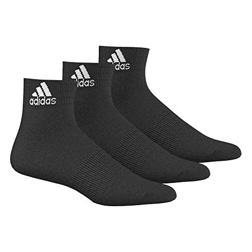 adidas per Ankle T 3Pp Calcetines, Unisex, Negro/Blanco, 35-38