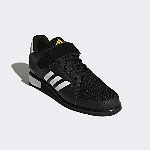 Adidas Power 3, Zapatillas de Deporte para Hombre, Negro (Core Black/Footwear White/Matte Gold 0), 41 1/3 EU