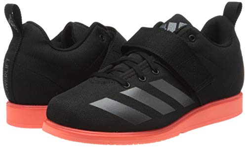 adidas Powerlift 4, Zapatillas de Deporte para Hombre, Negro (Core Black/Night Metallic/Signal Coral), 42 2/3 EU