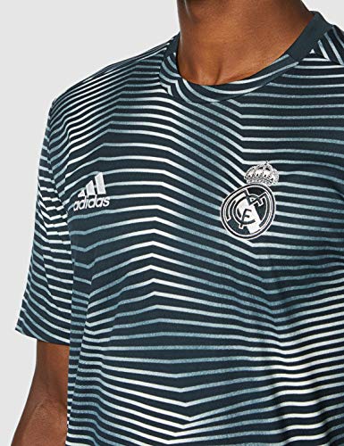 adidas Real Madrid Pre-Match Jersey, Hombre, Gris (Tech Onix/Core White), M