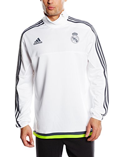 adidas Real TRG Top - Sudadera para Hombre, Color Blanco/Gris/Lima, Talla XS