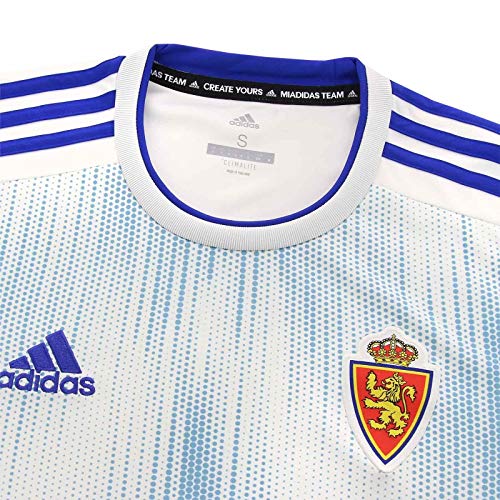 adidas Real Zaragoza Primera Equipación 2019-2020 Niño, Camiseta, White-Light Blue, Talla 152