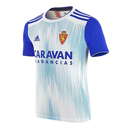 adidas Real Zaragoza Primera Equipación 2019-2020 Niño, Camiseta, White-Light Blue, Talla 152