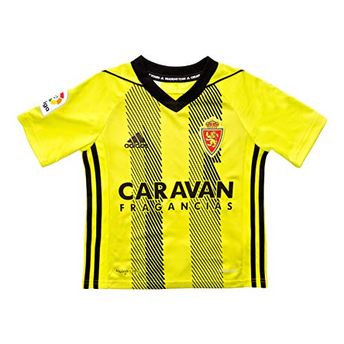 adidas Real Zaragoza Segunda Equipación 2019-2020 Niño, Camiseta, Semi Solar Yellow-Black, Talla 164