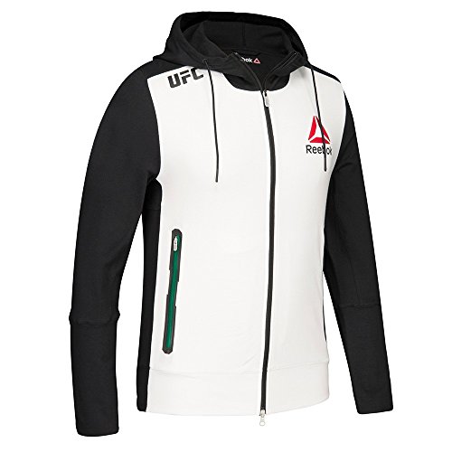 adidas Reebok - Sudadera con Capucha para Hombre, diseño Oficial de la UFC, XXXL, Blanco