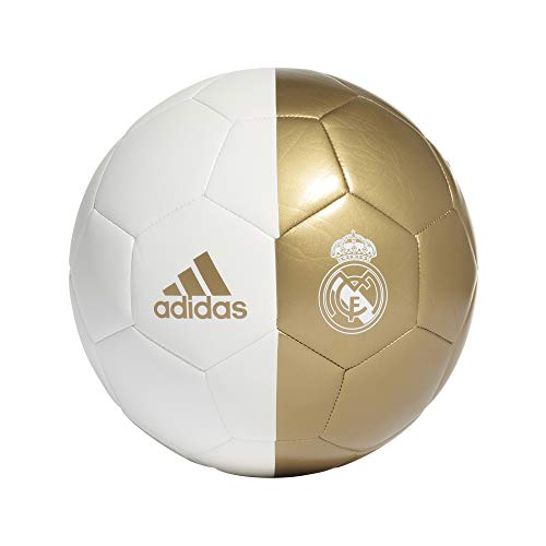 adidas RM CPT Balón de Fútbol, Men's, White/Dark Football Gold, 5