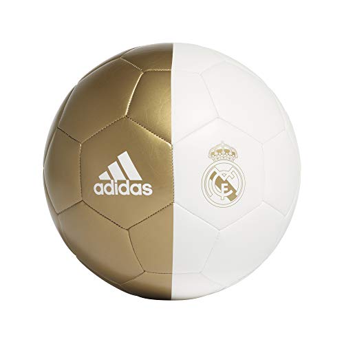 adidas RM CPT Balón de Fútbol, Men's, White/Dark Football Gold, 5