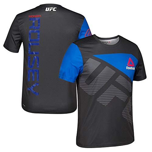 adidas Ronda Rousey UFC Reebok Black Royal - Camiseta Oficial para Hombre, XXL, Negro