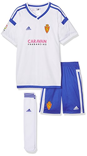 adidas Rz H Minikit Conjunto Oficial 1ª Equipación Real Zaragoza FC, Niños, Blanco (Blanco), 152