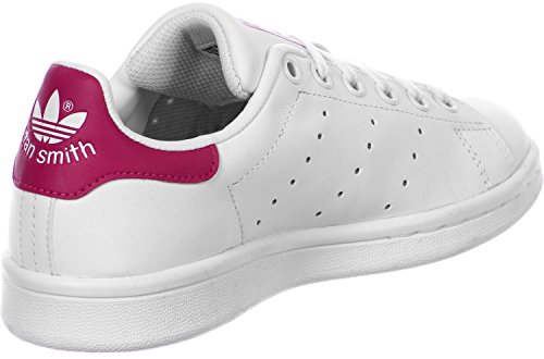 adidas Stan Smith J, Zapatillas Unisex Adulto, Blanco (Footwear White/Footwear White/Bold Pink 0), 38 2/3 EU