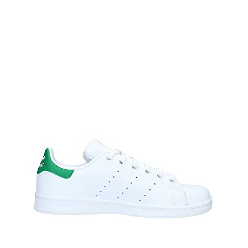 adidas Stan Smith J Zapatillas Unisex Niños, Blanco (Footwear White/Footwear White/Green 0), 36 2/3 EU