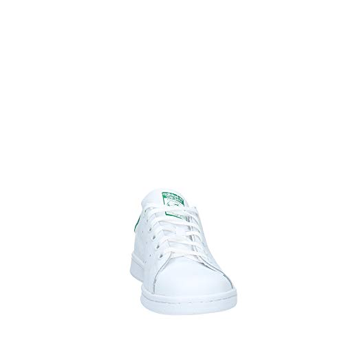 adidas Stan Smith J Zapatillas Unisex Niños, Blanco (Footwear White/Footwear White/Green 0), 36 2/3 EU