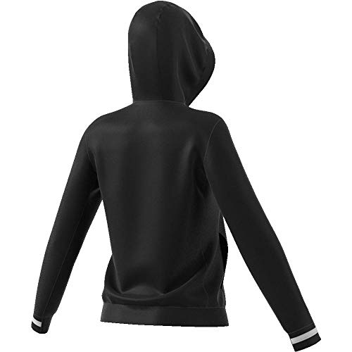 Adidas T19 Hoody W Sudadera, Mujer, Black/White, XL