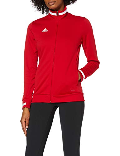 adidas T19 TRK JKT W Chaqueta de Deporte, Mujer, Power Red/White, S