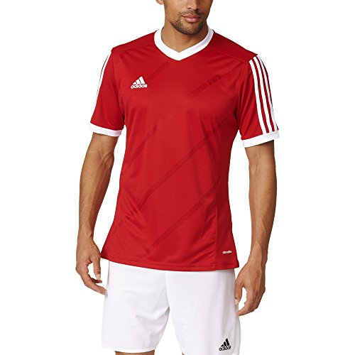 adidas Tabe 14 JSY - Camiseta para hombre, color rojo brillante / blanco, talla 164