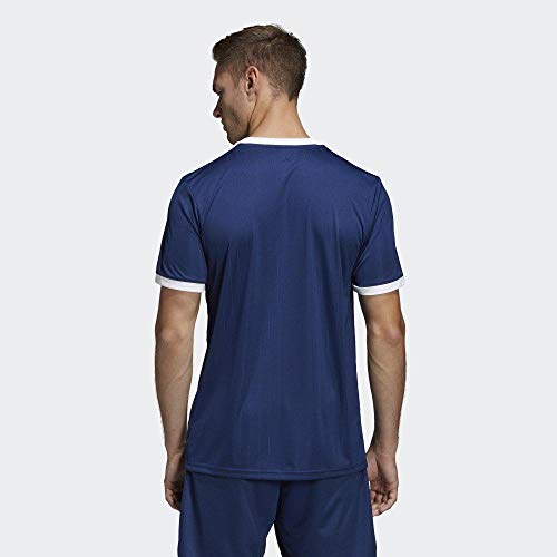 adidas TABELA 18 JSY Camiseta de Manga Corta, Hombre, Dark Blue/White, L